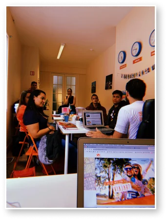 Grupo em um workshop ok intercambio